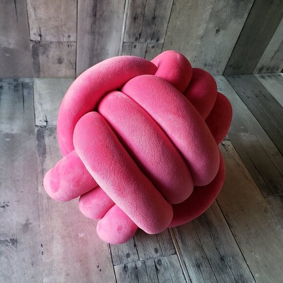 NWT - DreamOn 11" Knot Pillow in Pink - Picture 3 of 4